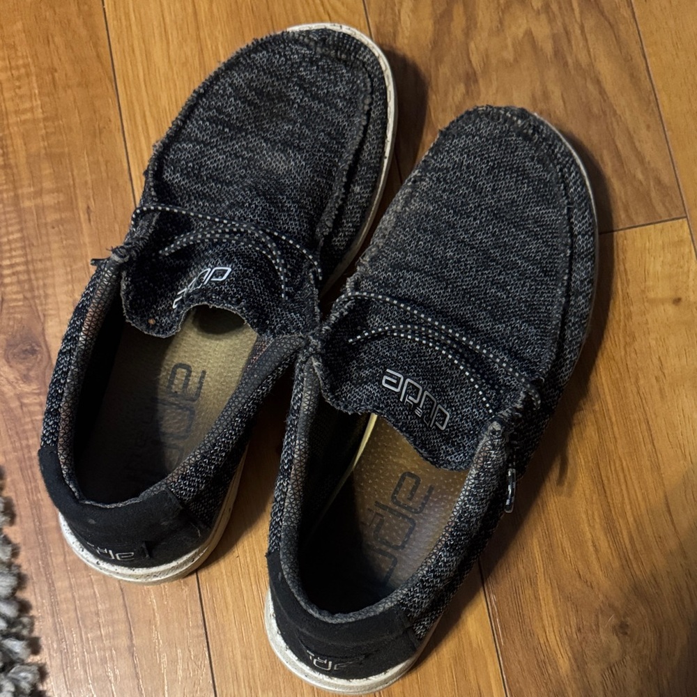 Hey Dude kids Black Slip-On Loafers